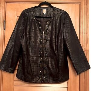 JM Collection Black Jacket Size XL